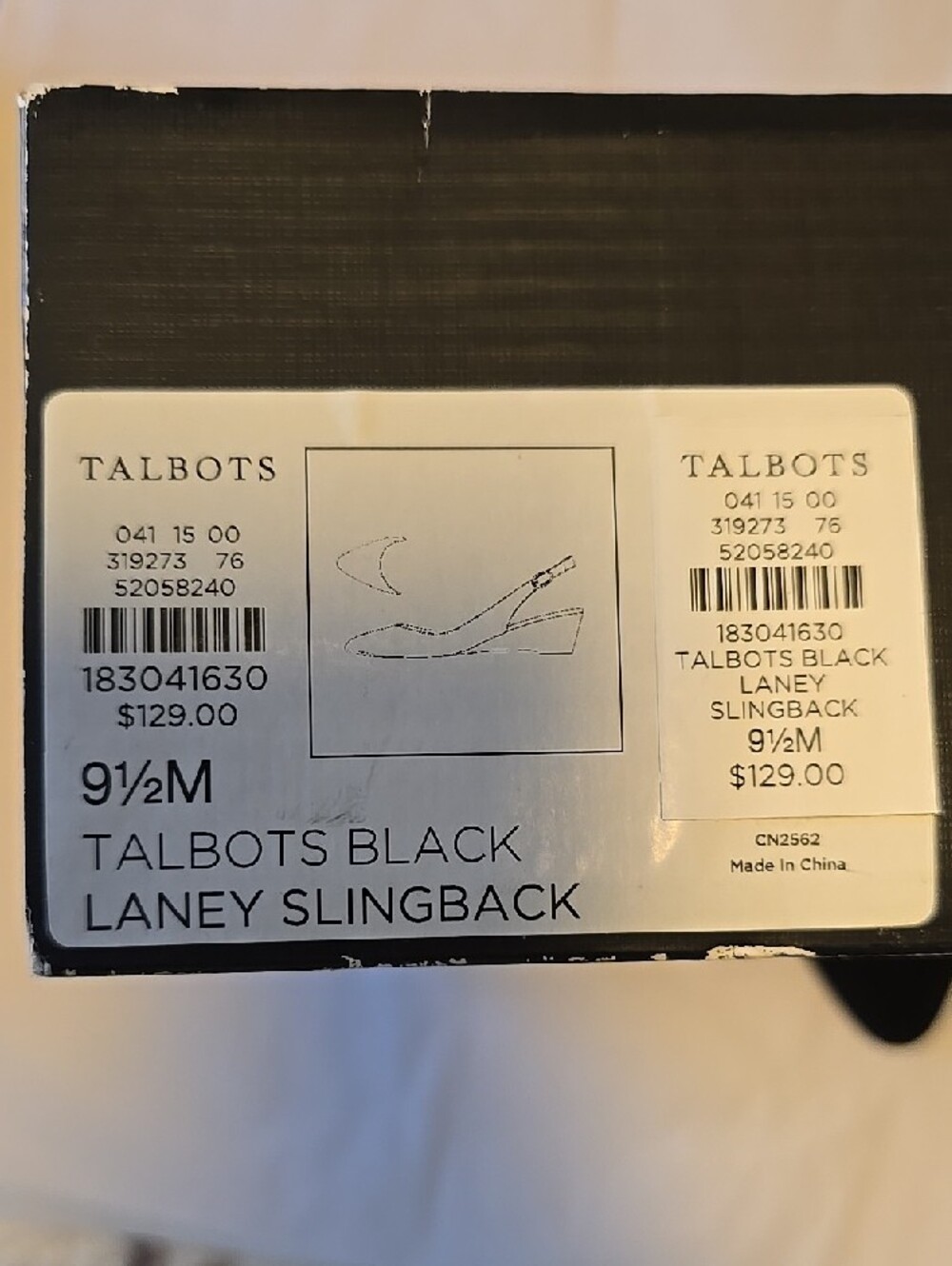 Talbots Black Pointed-Toe Suede Slingback Flats - Picture 6 of 7